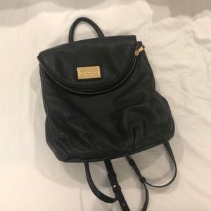 Marc Jacobs black leather backpack